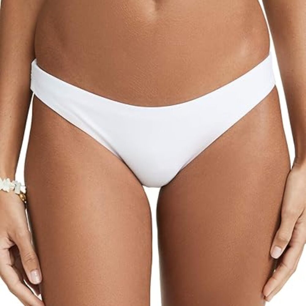 PQ Swim Water Lily Ruched Bikini Bottoms - Moderate Rise, Full Coverage S new